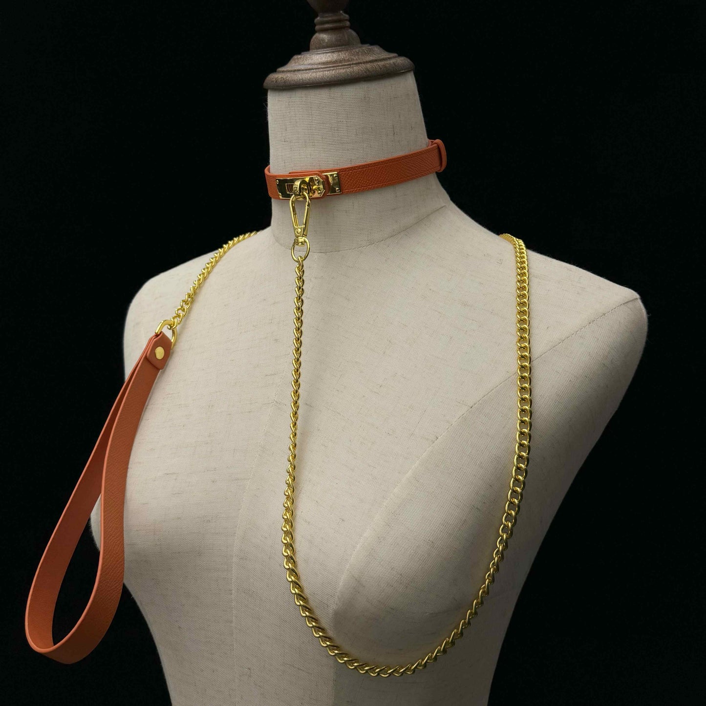 Handmade Genuine Leather Collar-Hermes