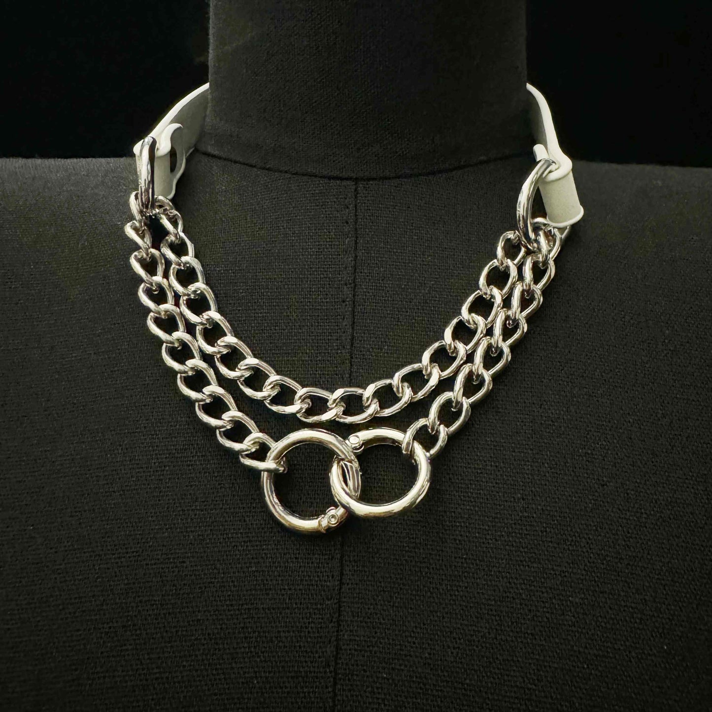 Handmade Genuine Leather Collar-White Gift