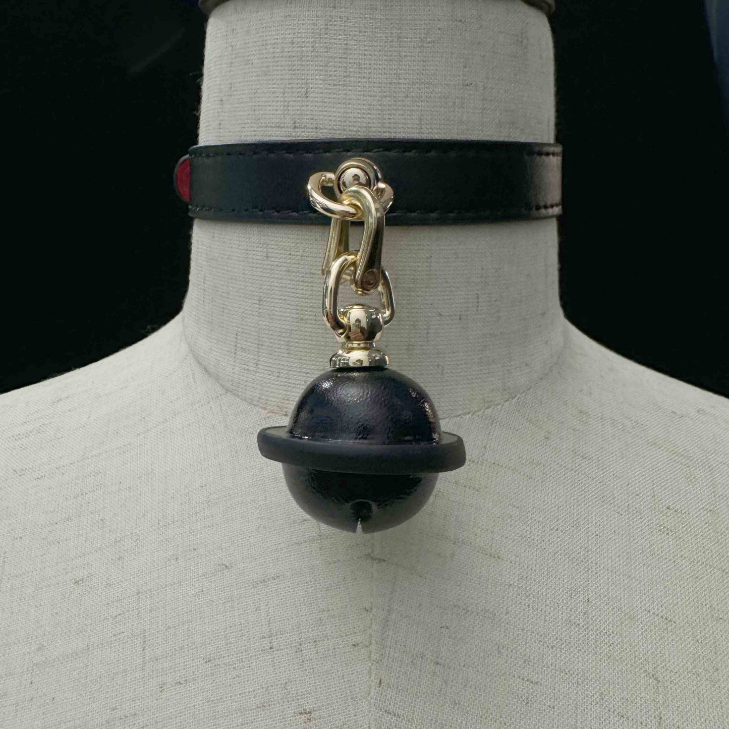 Handmade Genuine Leather Collar-Lucky Bell