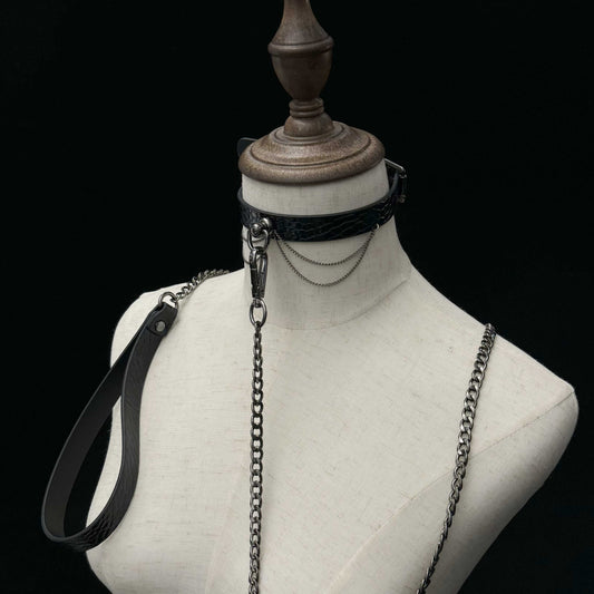 Handmade Genuine Leather Collar-Galaxy
