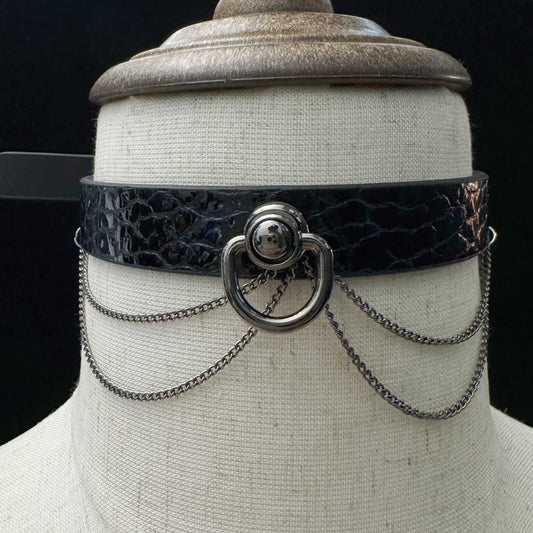 Handmade Genuine Leather Collar-Galaxy