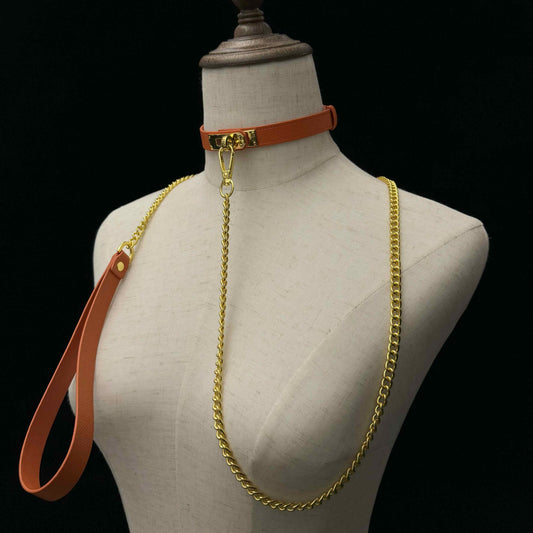 Handmade Genuine Leather Collar-Hermes