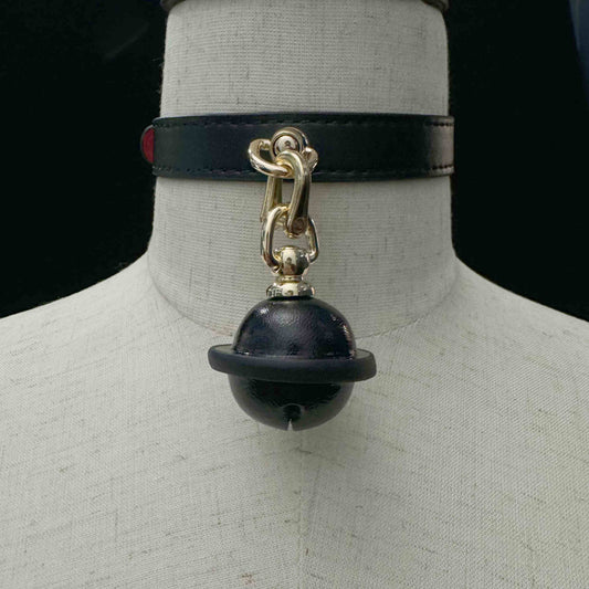 Handmade Genuine Leather Collar-Lucky Bell